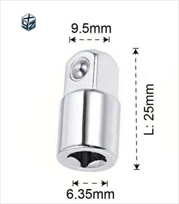 1/2&quot; Adaptador de conexión de impacto de plata y reducidor con material CRV de acabado natural