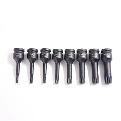 Fuerte y duradero 8 piezas CR-MO M5 tamaño hexagonal conector de impacto para la herramienta eléctrica de mano