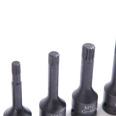 Fuerte y duradero 8 piezas CR-MO M5 tamaño hexagonal conector de impacto para la herramienta eléctrica de mano