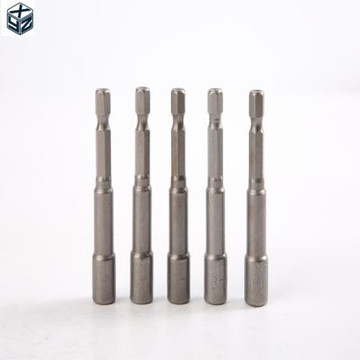 6mm*65mm*5PC CRV Material 6.35 Conjunto de conductores de tuercas magnéticas hexagonales para apretar con precisión