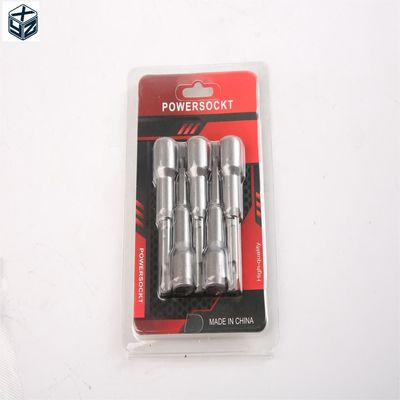 CRV Material 9mm * 65mm * 5PC conductor de nuez magnética establecido para 1/4 de pulgada