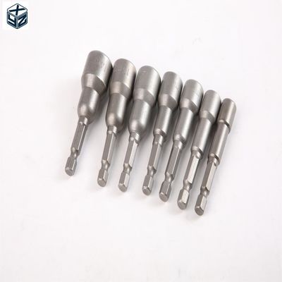 CRV Material 9mm * 65mm * 5PC conductor de nuez magnética establecido para 1/4 de pulgada
