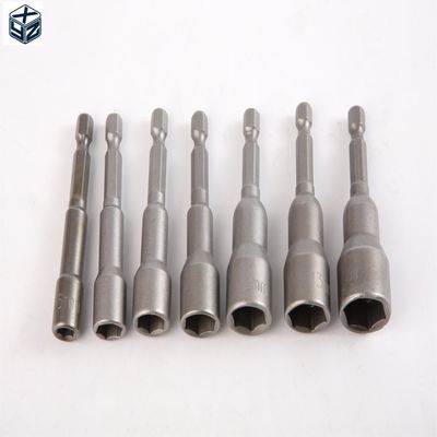 CRV Material 9mm * 65mm * 5PC conductor de nuez magnética establecido para 1/4 de pulgada