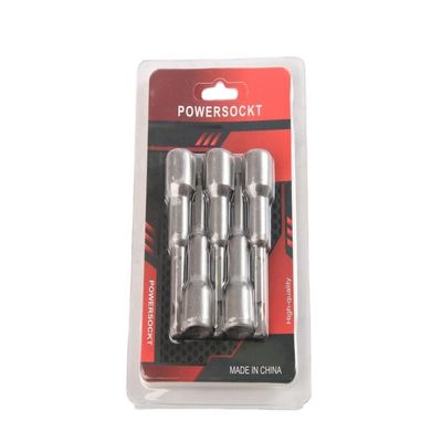 No clasificado Clase CRV Material 6.35 Hexágono 10mm*65mm*5PC Conjunto de conductores de tuercas magnéticas fuertes