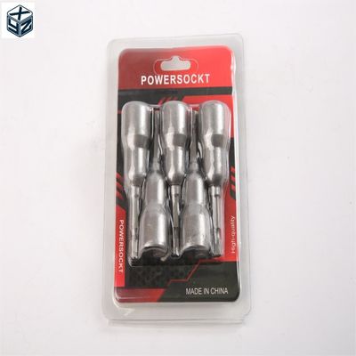 Gran tratamiento térmico CRV Material 6.35 Hexágono 12mm * 65mm * 5PC Nut Driver Set