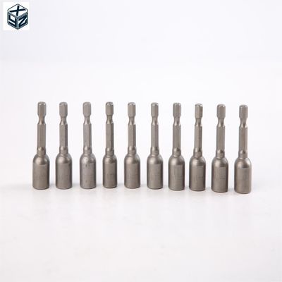 Material de acabado natural CRV 6.35 Hexágono 10mm*48mm*10PC Conjunto de conductores de tuercas magnéticas fuertes
