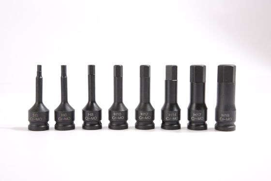 Características del conector HEX en el conjunto de herramientas eléctricas y reparación de automóviles CR-MO con manga hexagonal 8PCS
