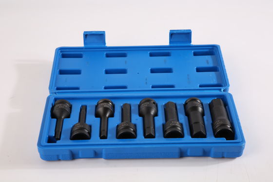 Características del conector HEX en el conjunto de herramientas eléctricas y reparación de automóviles CR-MO con manga hexagonal 8PCS