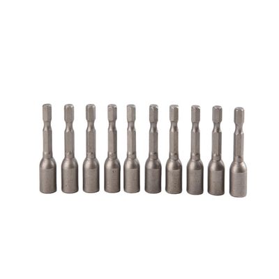 1/4 de pulgada tamaño de la unidad CRV Material 6.35 hexágono 9mm * 42mm * 10PC fuerte set de conductor de nuez magnética