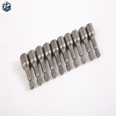 1/4 de pulgada tamaño de la unidad CRV Material 6.35 hexágono 9mm * 42mm * 10PC fuerte set de conductor de nuez magnética