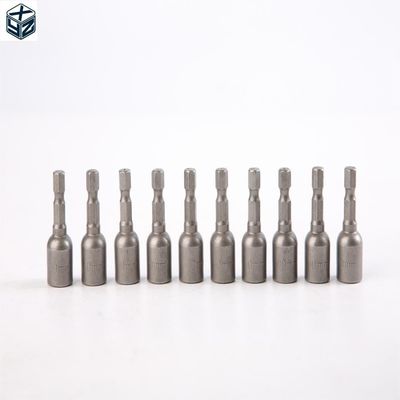 Material CRV 6.35 Hexágono 10mm*42mm*10PC controlador de tuerca magnética conjunto para fuerte magnético