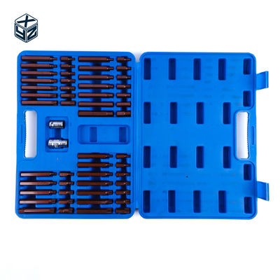 S2 Mecanizado de precisión de aleación de acero 54pcs de plástico de caja de bits para 3/8in tamaño de la unidad