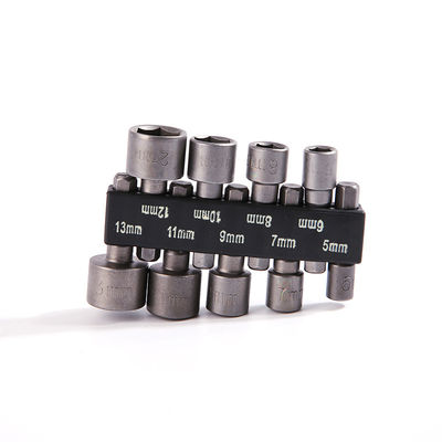 5 mm 9pcs Conjunto de conexión de destornillador para herramientas manuales / eléctricas de 5-13 mm