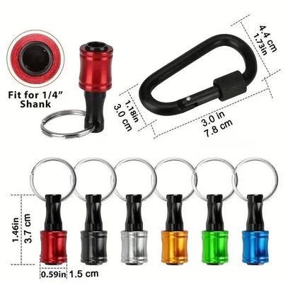 Finish de óxido negro 6pcs de liberación rápida 1/4 de pulgada de eje hexagonal de conductor de tornillo de bit de porta llaves