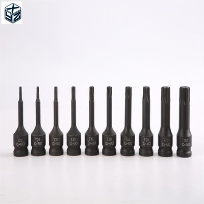 Finish de fosfato negro 20pcs de la serie 78 T20 a T80 Material CR-MO Conjunto de toma de impacto duradero
