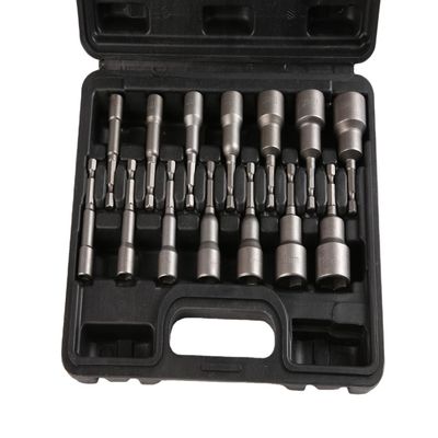 ODM 14 piezas 2.5 &quot;Mágnico métrico de cambio rápido de hexagonal Conjunto de conductor de la tuerca del tallo Conjunto de toma de impacto