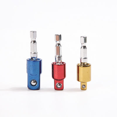 1/4' 54MM 3/8' 56MM 1/2' 59MM Cromo CRV Vanadio Colorido Conjunto de Adaptador de Enchufe Universal
