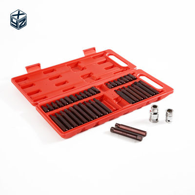 Grado industrial 40 piezas con material rojo S2 y caja de plástico de acabado natural