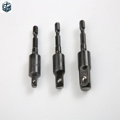 CRV Adaptador de toma de corriente universal de acero cromino negro con paquete de ampollas