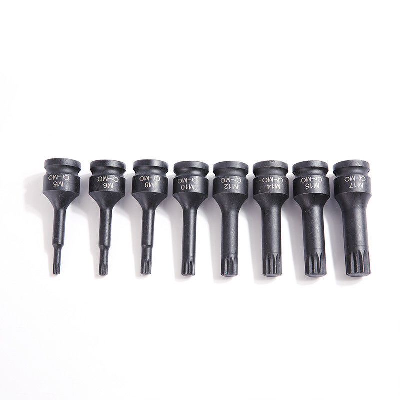 Fuerte y duradero 8 piezas CR-MO M5 tamaño hexagonal conector de impacto para la herramienta eléctrica de mano