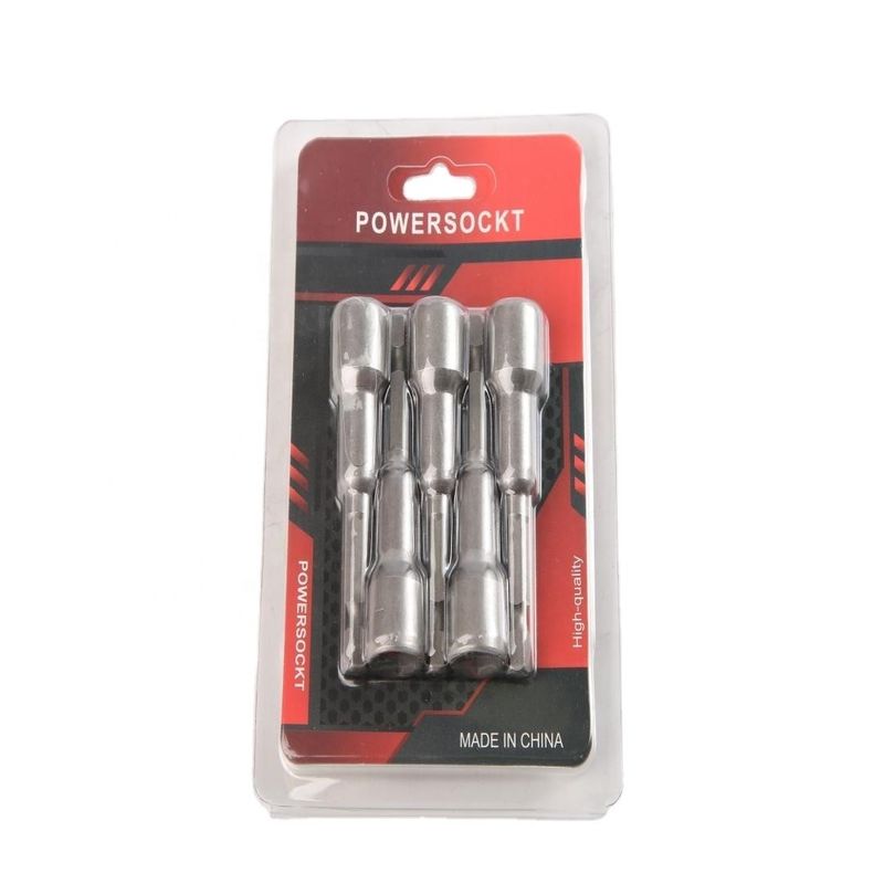 No clasificado Clase CRV Material 6.35 Hexágono 10mm*65mm*5PC Conjunto de conductores de tuercas magnéticas fuertes