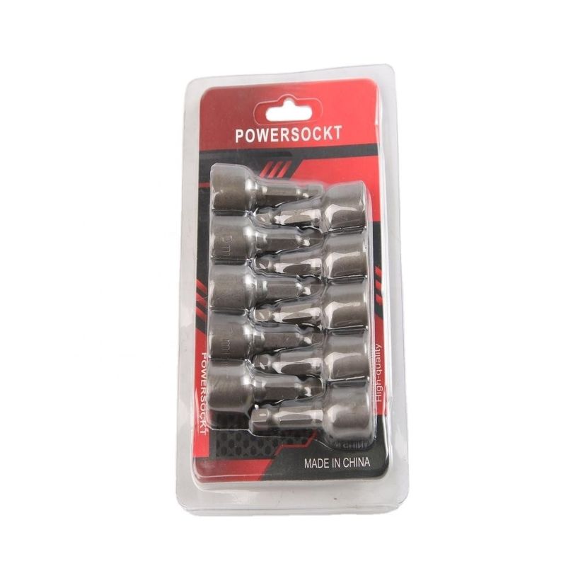 Material de acabado natural CRV 6.35 Hexágono 10mm*48mm*10PC Conjunto de conductores de tuercas magnéticas fuertes