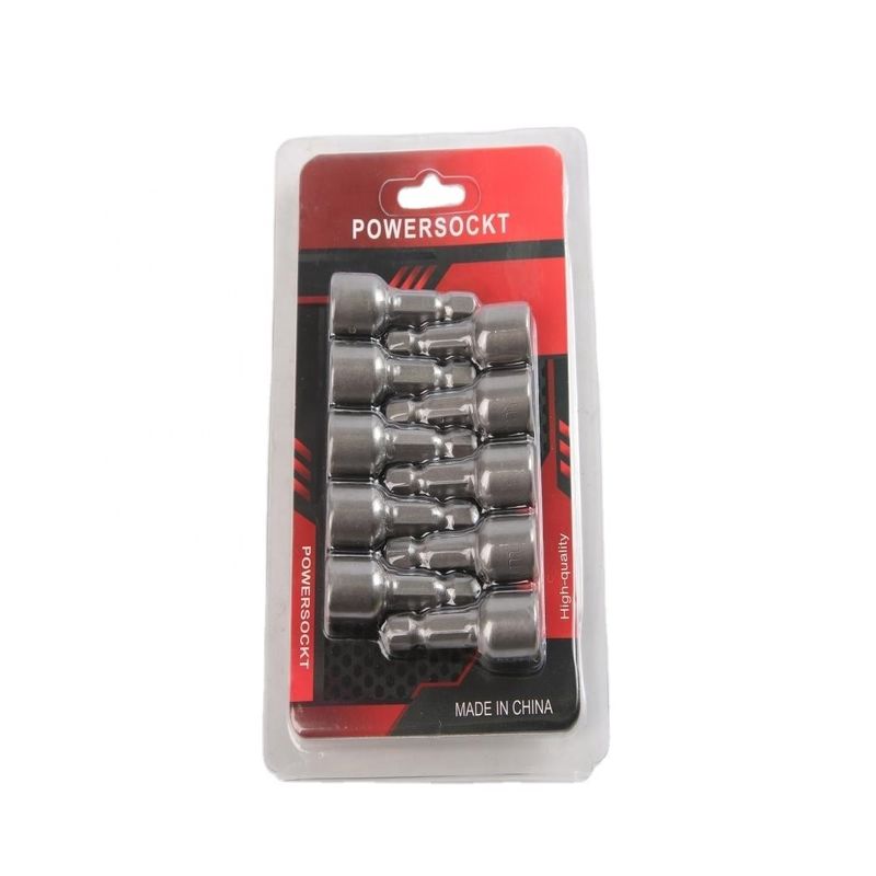 6.35 hexágono 8mm * 42mm * 10PC CRV controlador de tuerca magnética Conjunto con fuertes características magnéticas