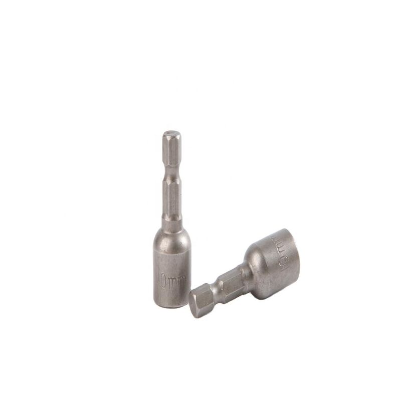 Material CRV 6.35 Hexágono 10mm*42mm*10PC controlador de tuerca magnética conjunto para fuerte magnético