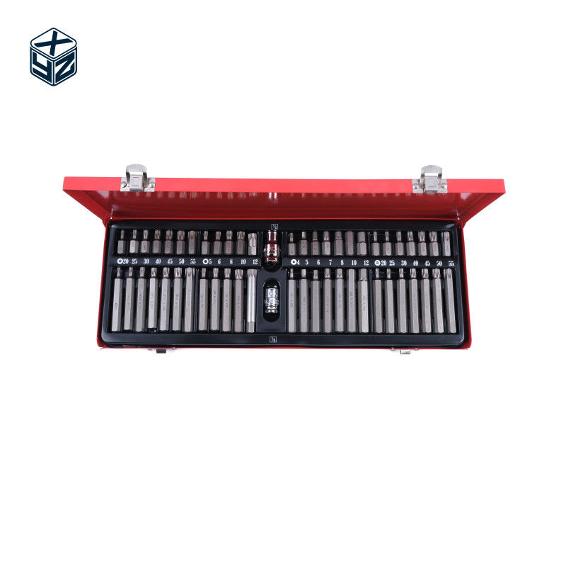 Muti-propósito de alta precisión de la cabeza de lote de precisión de mecanizado CRV 54pcs de acero de caja de bits para herramientas manuales