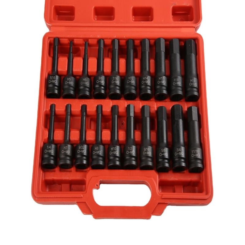 H5 a H19 Conjunto de toma de impacto de 20 piezas hecho de material CR-MO de alta durabilidad